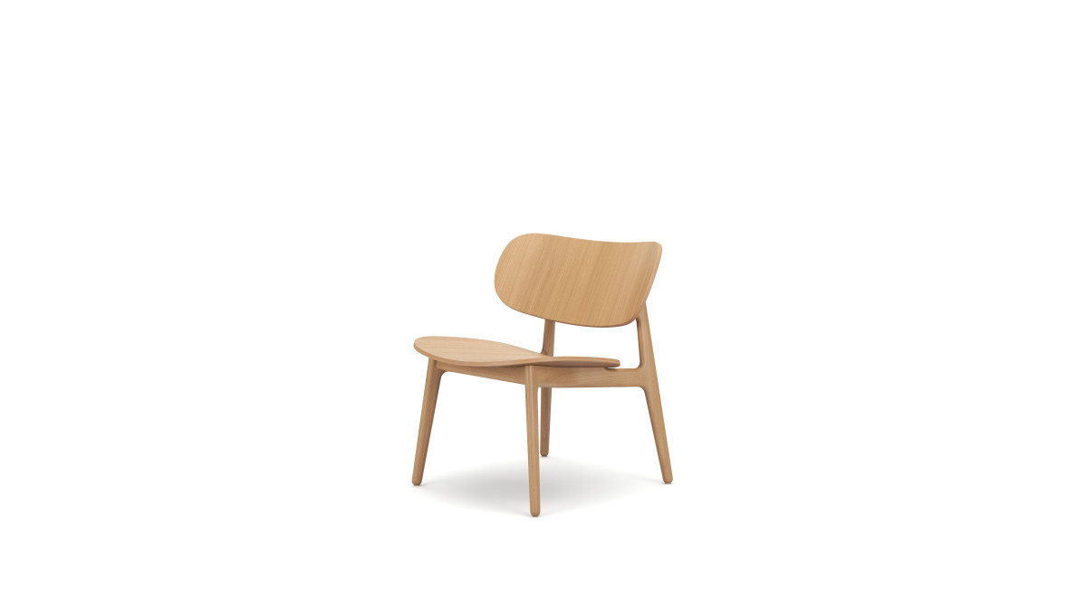 Modus PLC010 PLC Lounge Chair Oak F1
