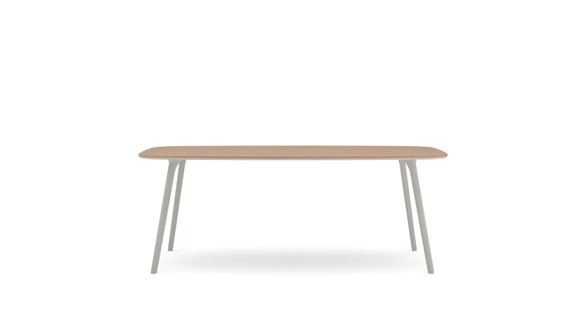 Modus Mix304 Soft Rectangle Table 2000 x 1000 4 legs 1 tops FRONT F1