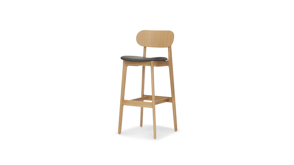 PLC024 PLC Stool Oat with upholstered seat 03